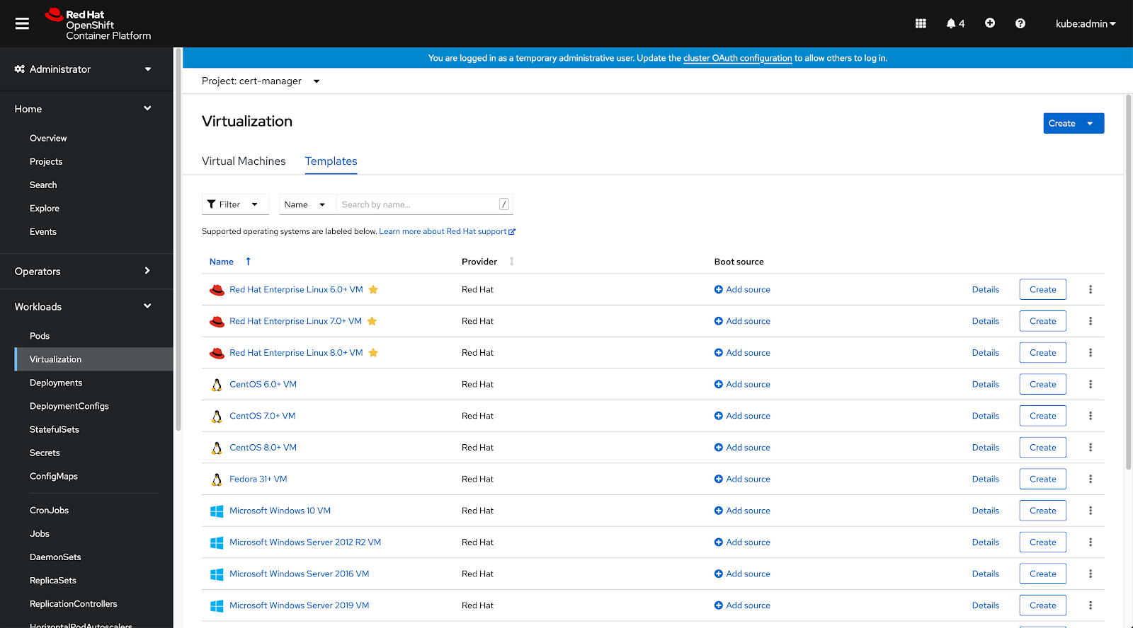 Hatiwareオーダーページ OpenShift Virtualization 4.7 Highlights